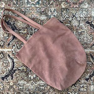 Baggu Leather Tote - Dusty Rose